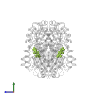 2-DEOXY-2-AMINO GLUCITOL-6-PHOSPHATE in PDB entry 2zj4, assembly 1, side view.