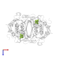 2-DEOXY-2-AMINO GLUCITOL-6-PHOSPHATE in PDB entry 2zj4, assembly 1, top view.