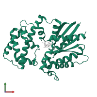 Guanine nucleotide-binding protein G(i) subunit alpha-1 in PDB entry 2zjy, assembly 1, front view.