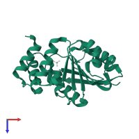 Catechol O-methyltransferase in PDB entry 2zlb, assembly 1, top view.