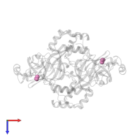 zinc(II)hydrogensulfide in PDB entry 2zu2, assembly 1, top view.