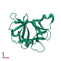 PDB entry 31bi coloured by chain, front view.