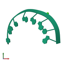 PDB entry 333d coloured by chain, front view.