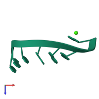 PDB entry 333d coloured by chain, top view.