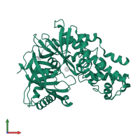 Hexokinase-4 in PDB entry 3a0i, assembly 1, front view.
