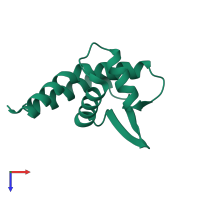 PDB entry 3a4c coloured by chain, top view.