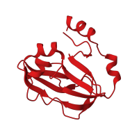 The deposited structure of PDB entry 3a7a contains 2 copies of CATH domain 2.40.50.100 (OB fold (Dihydrolipoamide Acetyltransferase, E2P)) in Glycine cleavage system H protein. Showing 1 copy in chain B.