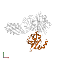 Glycine cleavage system H protein in PDB entry 3a7a, assembly 1, front view.