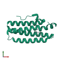 Methyl-accepting chemotaxis protein DcrH in PDB entry 3agu, assembly 1, front view.