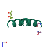 Homo dimeric assembly 1 of PDB entry 3al1 coloured by chemically distinct molecules, top view.