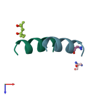 PDB entry 3al1 coloured by chain, top view.