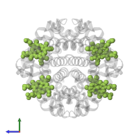 PROTOPORPHYRIN IX CONTAINING FE in PDB entry 3at5, assembly 1, side view.