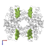 PROTOPORPHYRIN IX CONTAINING FE in PDB entry 3at5, assembly 1, top view.