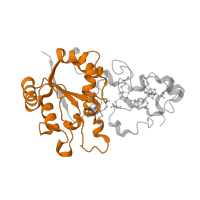 The deposited structure of PDB entry 3ayz contains 2 copies of Pfam domain PF01058 (NADH ubiquinone oxidoreductase, 20 Kd subunit) in hydrogenase (acceptor). Showing 1 copy in chain B.