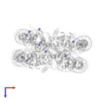 MANGANESE (II) ION in PDB entry 3azl, assembly 1, top view.