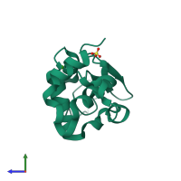 PDB entry 3b0i coloured by chain, side view.