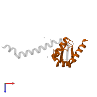 Flagellar biosynthetic protein FlhB in PDB entry 3b0z, assembly 1, top view.