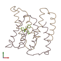 PDB entry 3b5d coloured by chain, front view.