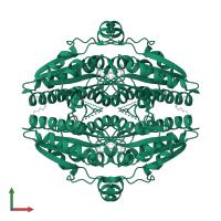 NAD(P)H dehydrogenase (quinone) in PDB entry 3b6m, assembly 1, front view.