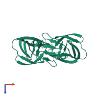 Peptidase A2 domain-containing protein in PDB entry 3b80, assembly 1, top view.