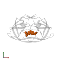 peptide in PDB entry 3b80, assembly 1, front view.