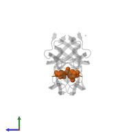 peptide in PDB entry 3b80, assembly 1, side view.