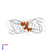 peptide in PDB entry 3b80, assembly 1, top view.