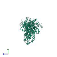Sodium/potassium-transporting ATPase subunit alpha-1 in PDB entry 3b8e, assembly 1, side view.