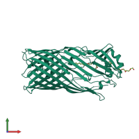 Monomeric assembly 1 of PDB entry 3bs0 coloured by chemically distinct molecules, front view.