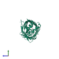 Membrane protein involved in aromatic hydrocarbon degradation in PDB entry 3bs0, assembly 1, side view.
