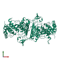 Galactose/lactose metabolism regulatory protein GAL80 in PDB entry 3bts, assembly 1, front view.