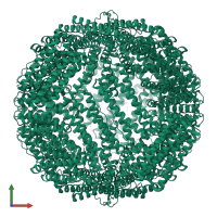 Bacterial non-heme ferritin in PDB entry 3bvl, assembly 1, front view.