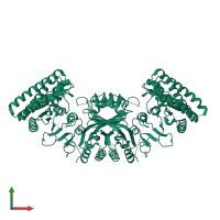 Probable aspartokinase in PDB entry 3c1n, assembly 3, front view.