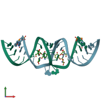 PDB entry 3c3z coloured by chain, front view.