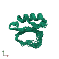 PDB entry 3ci2 coloured by chain, ensemble of 20 models, front view.