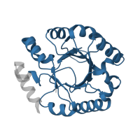 The deposited structure of PDB entry 3ctl contains 6 copies of Pfam domain PF00834 (Ribulose-phosphate 3 epimerase family) in D-allulose-6-phosphate 3-epimerase. Showing 1 copy in chain A.