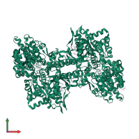 Glycogen phosphorylase, liver form in PDB entry 3dds, assembly 1, front view.
