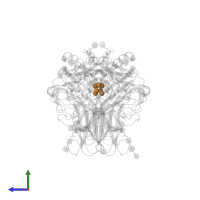 COPPER (II) ION in PDB entry 3dkh, assembly 1, side view.