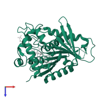 Gibberellin receptor GID1 in PDB entry 3ed1, assembly 2, top view.