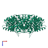 Short chain dehydrogenase in PDB entry 3edm, assembly 1, top view.