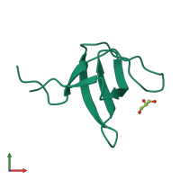 PDB entry 3eg2 coloured by chain, front view.