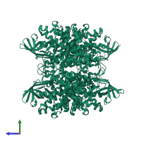 glutaryl-CoA dehydrogenase (ETF) in PDB entry 3eon, assembly 1, side view.
