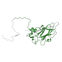 The deposited structure of PDB entry 3epf contains 1 copy of Pfam domain PF00073 (picornavirus capsid protein) in Capsid protein VP3. Showing 1 copy in chain E [auth 3].