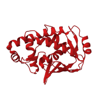 The deposited structure of PDB entry 3f0p contains 2 copies of CATH domain 3.30.450.410 (Beta-Lactamase) in Alkylmercury lyase. Showing 1 copy in chain A.