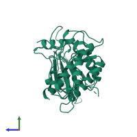 Death-associated protein kinase 1 in PDB entry 3f5g, assembly 1, side view.