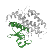 The deposited structure of PDB entry 3f63 contains 2 copies of Pfam domain PF02798 (Glutathione S-transferase, N-terminal domain) in Glutathione transferase GST1-4. Showing 1 copy in chain A.