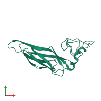 Monomeric assembly 6 of PDB entry 3f65 coloured by chemically distinct molecules, front view.