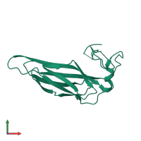 Monomeric assembly 8 of PDB entry 3f65 coloured by chemically distinct molecules, front view.