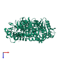 Enoyl-CoA hydratase in PDB entry 3fdu, assembly 1, top view.