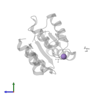 MANGANESE (II) ION in PDB entry 3fgz, assembly 2, side view.